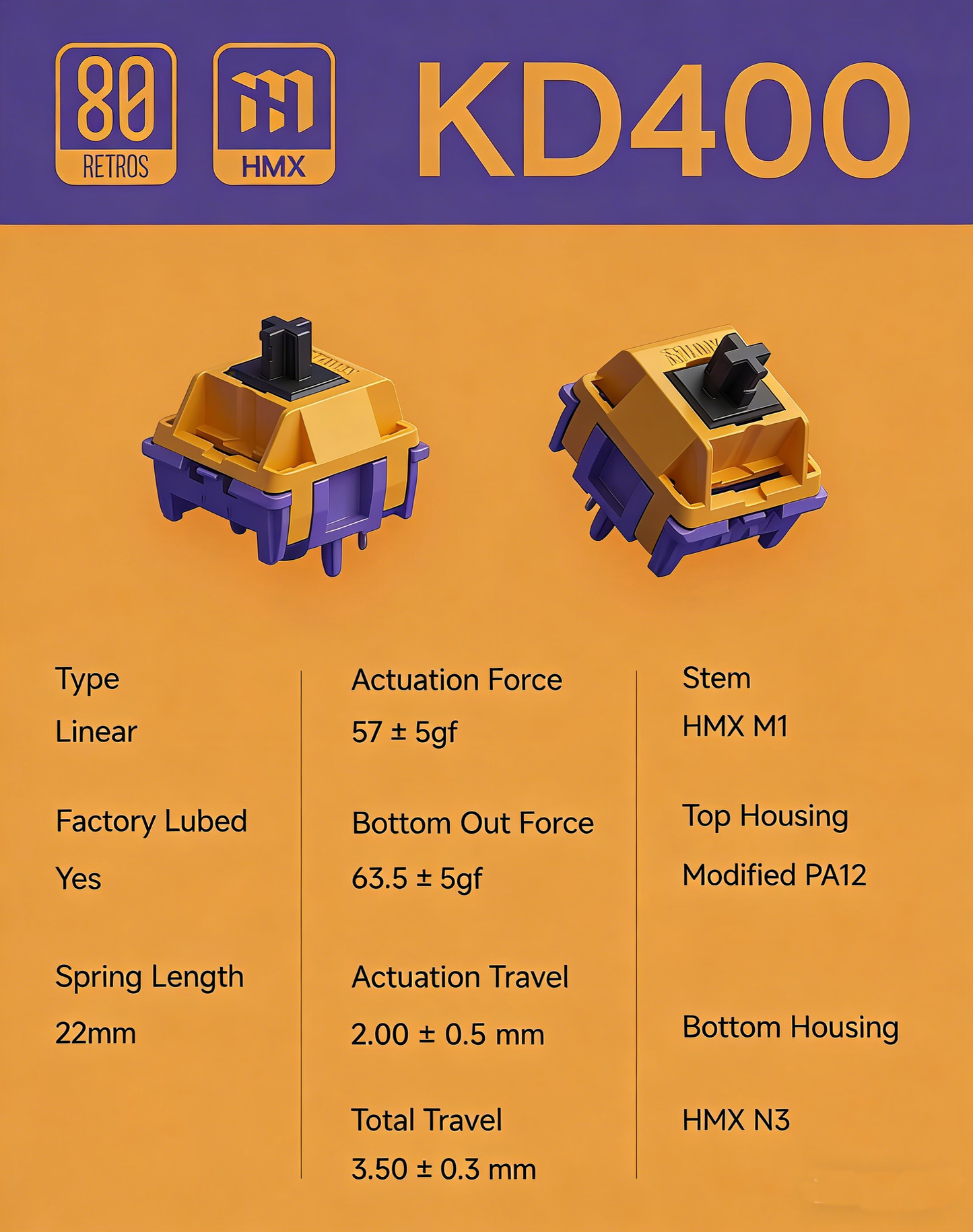 HMX KD400 Linear Switch 70 броя