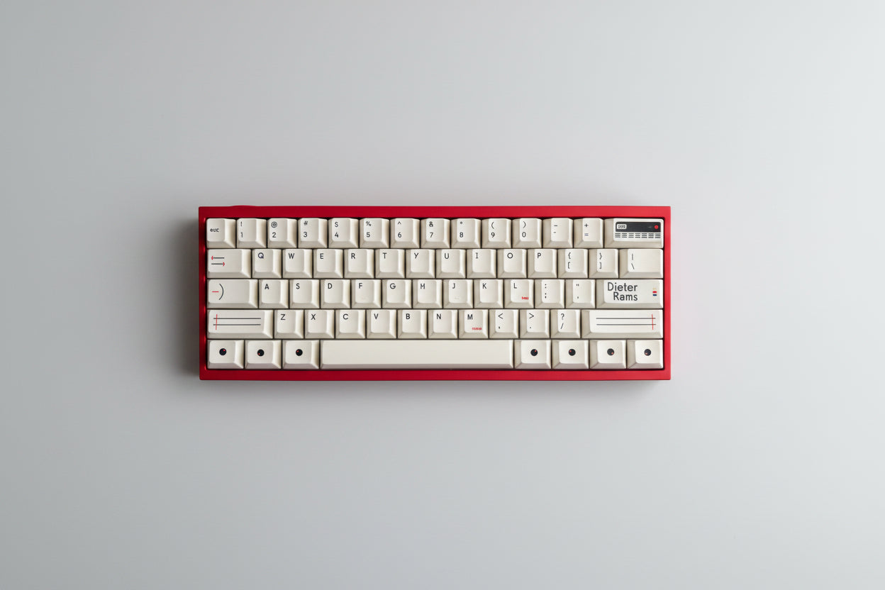 Braun Keycaps White On Black OEM Profile