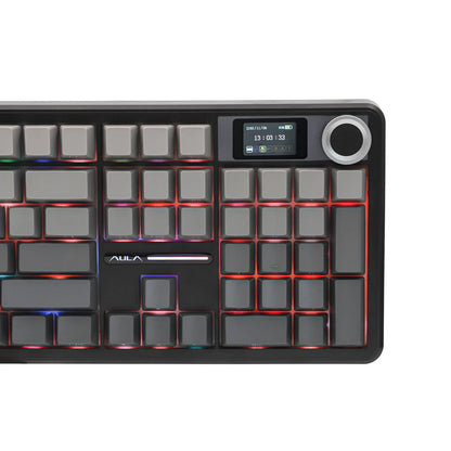 AULA F108 Pro – Full-Size Механична Клавиатура с Екран и Контролен Бутон