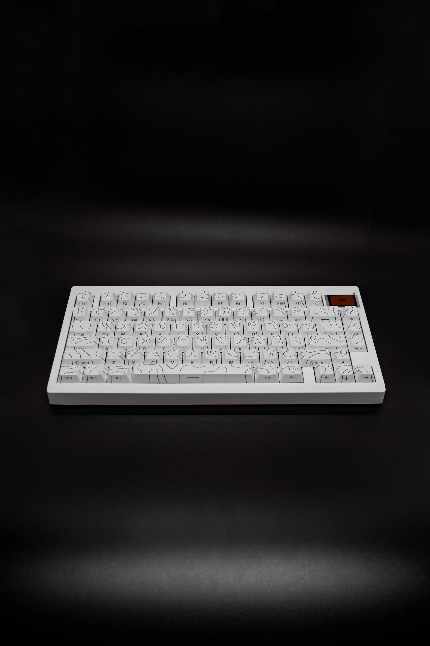 White Typewriter GMK81 75% Mechanical Keyboard Clicky Blue Switches
