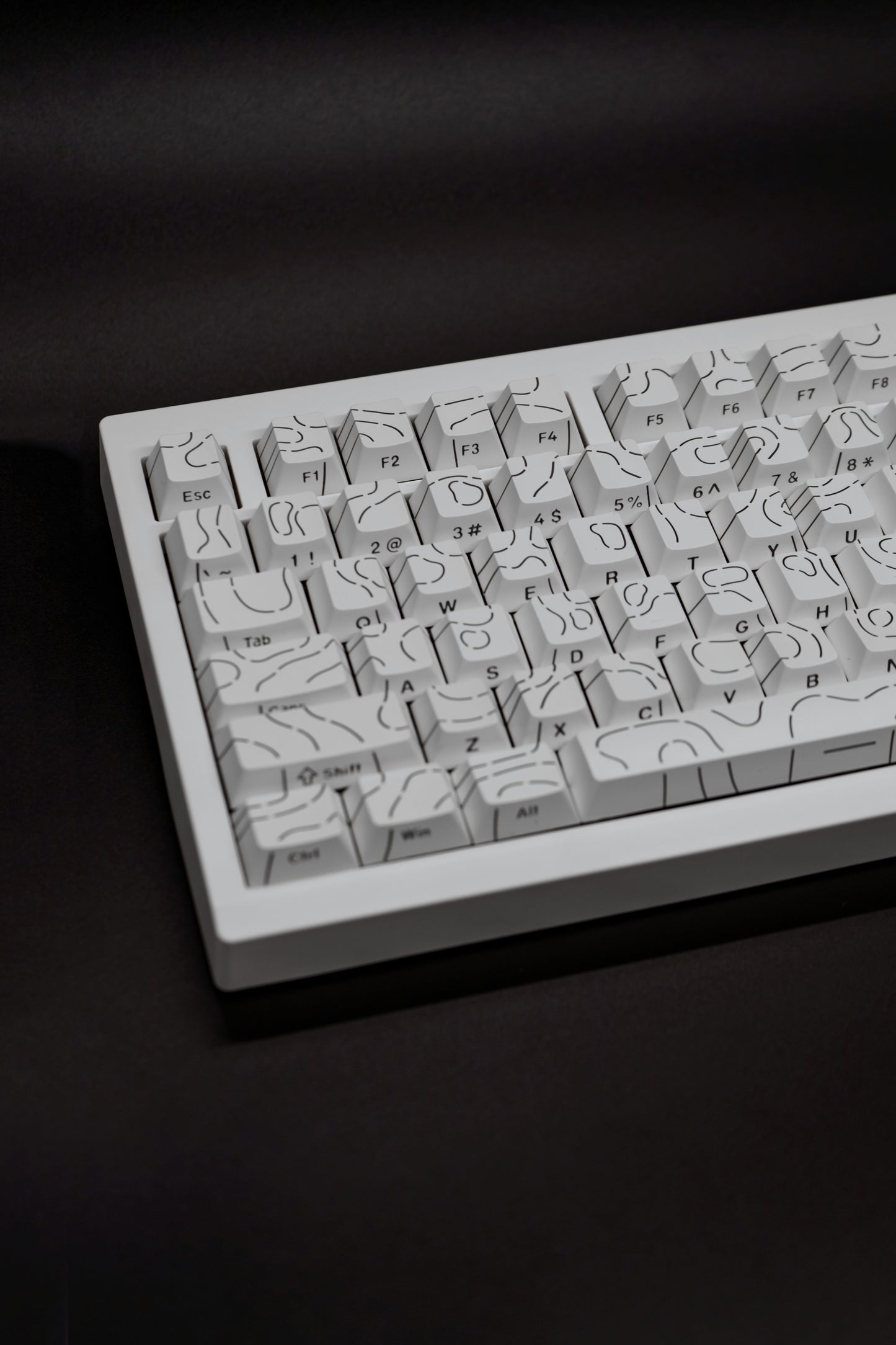 White Typewriter GMK81 75% Mechanical Keyboard Clicky Blue Switches