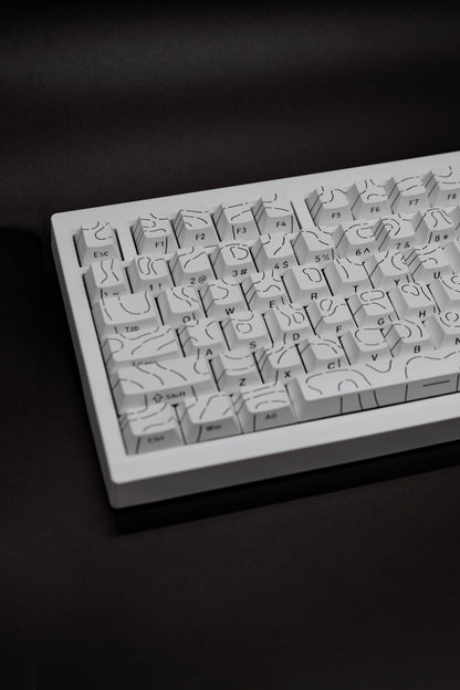 White Typewriter GMK81 75% Mechanical Keyboard Clicky Blue Switches