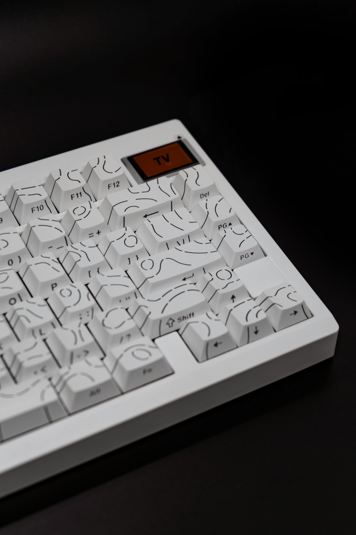 White Typewriter GMK81 75% Mechanical Keyboard Clicky Blue Switches