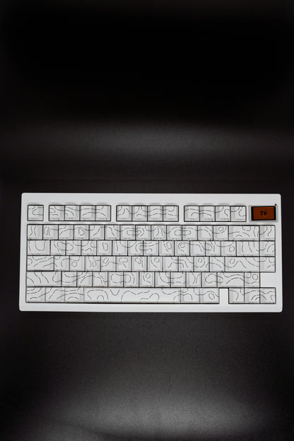 White Typewriter GMK81 75% Mechanical Keyboard Clicky Blue Switches
