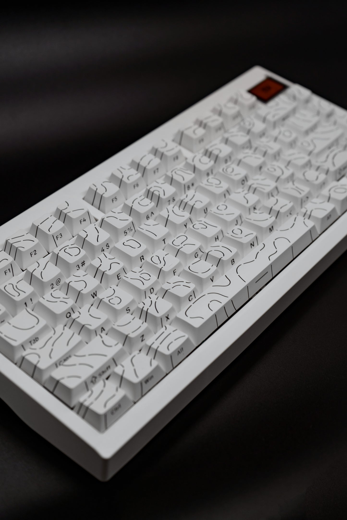 White Typewriter GMK81 75% Mechanical Keyboard Clicky Blue Switches