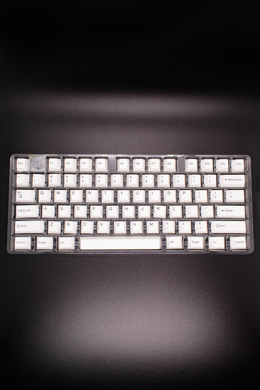 Black on White PBT Doubleshot Капачки за Механична Клавиатура, Cherry profile - TypeHero