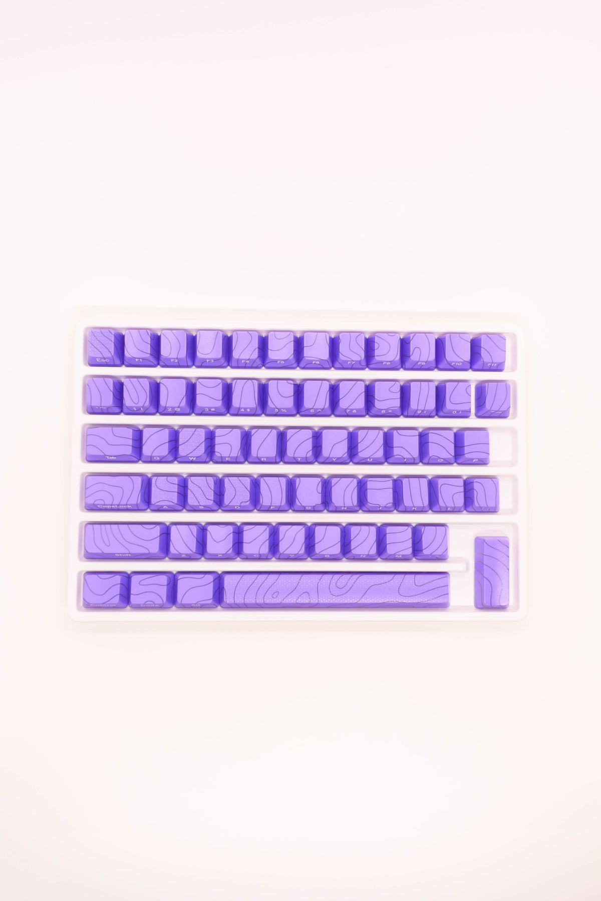 Purple Topographic Keycaps Shine-Through Gaming Edition ОЕМ Профил - TypeHero