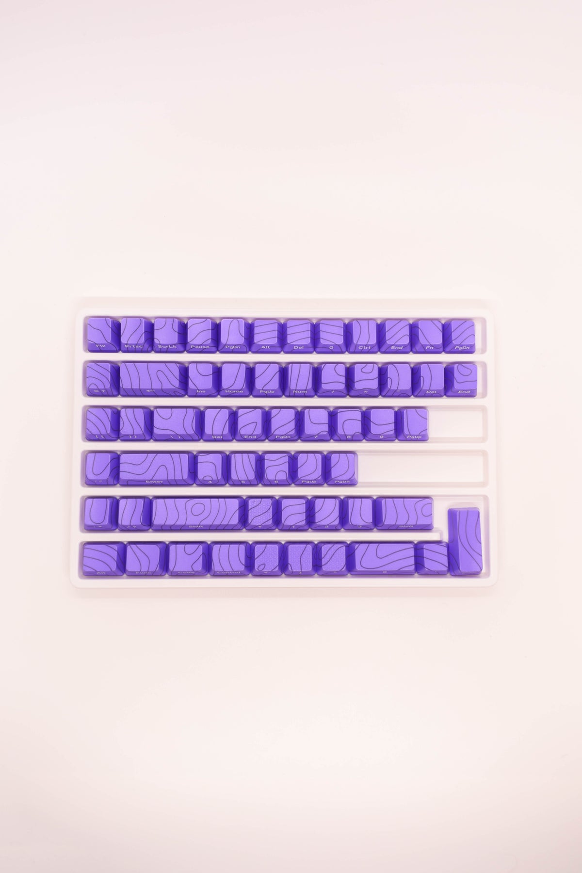 Purple Topographic Keycaps Shine-Through Gaming Edition ОЕМ Профил - TypeHero