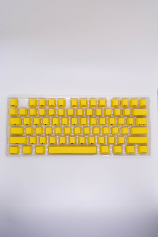 Banana Yellow Side Print PBT Капачки за Механична Клавиатура Cherry Profile - TypeHero