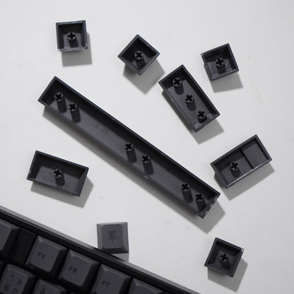 Black on Gray PBT Keycaps Cherry Profile - TypeHero