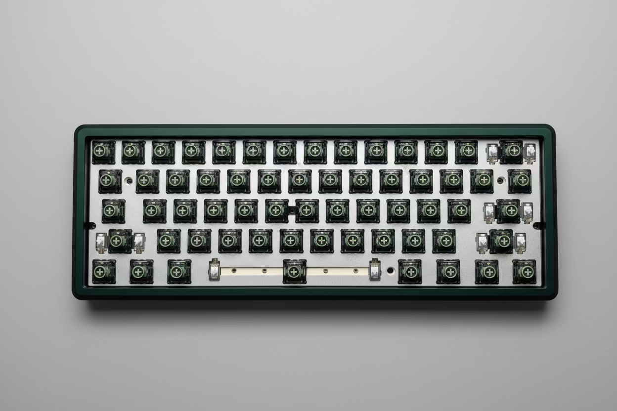 Retro Terminus Gateron GT60 Pro 8k Polling Rate + Frog Mini Legerra + Gateron Jade Emerald Tactile Hall Effect Kit