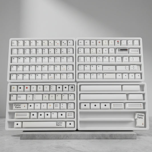 Braun Keycaps White On Black OEM Profile