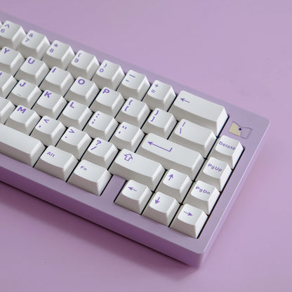 Aifei Purple on White ABS Doubleshot Cherry Keycaps