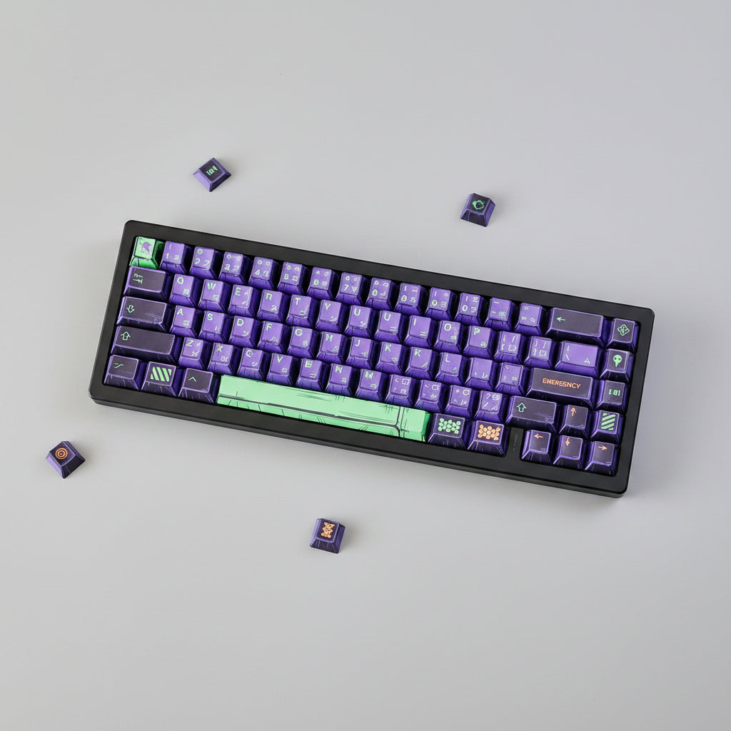 Purple Comix PBT Keycaps Evangelion Berserk Style Капачки за Механична Клавиатура