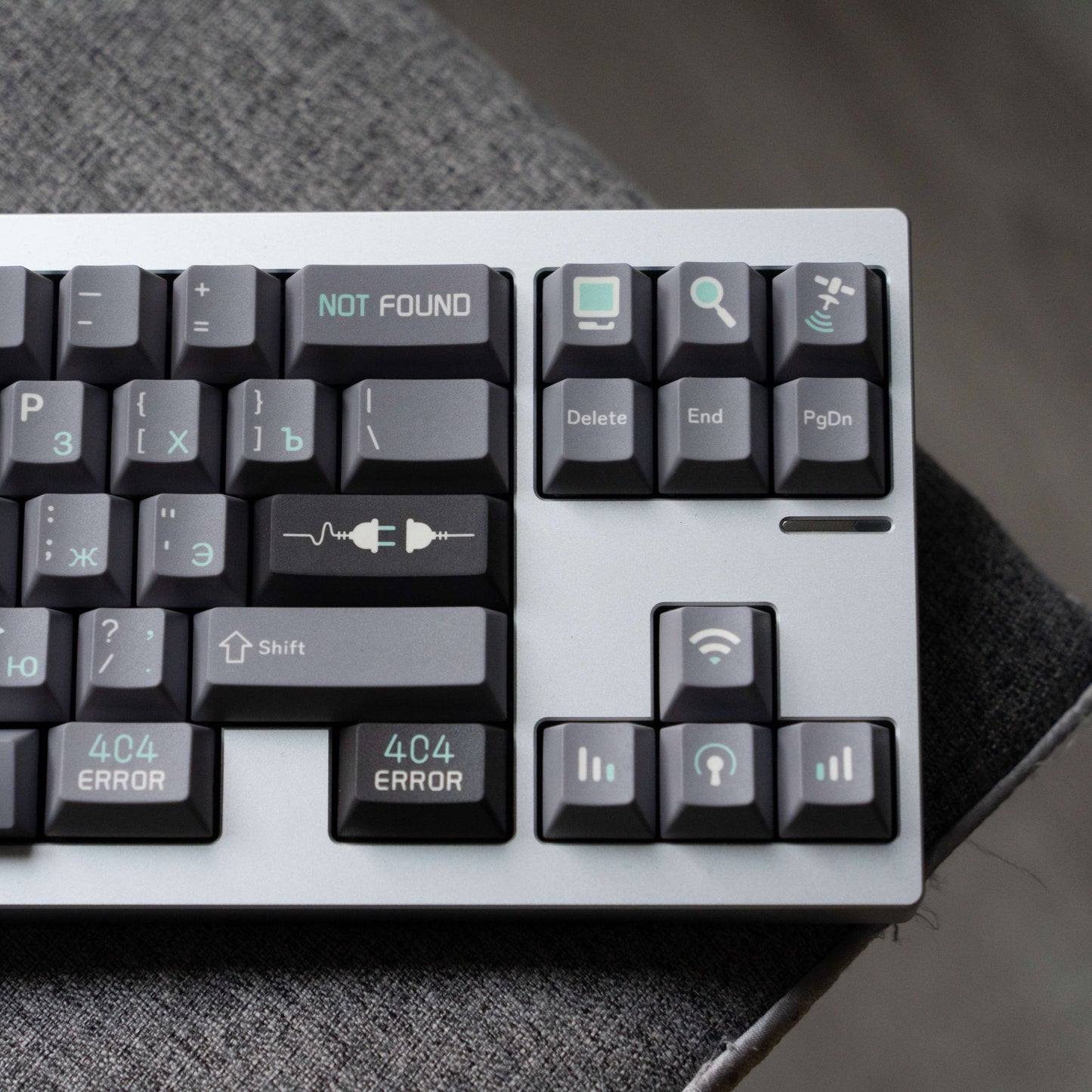 404 Error Keycaps Gray Black ANSI ISO