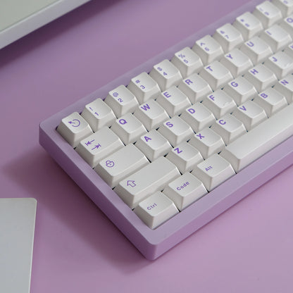 Aifei Purple on White ABS Doubleshot Cherry Keycaps