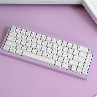 Aifei Purple on White ABS Doubleshot Cherry Keycaps