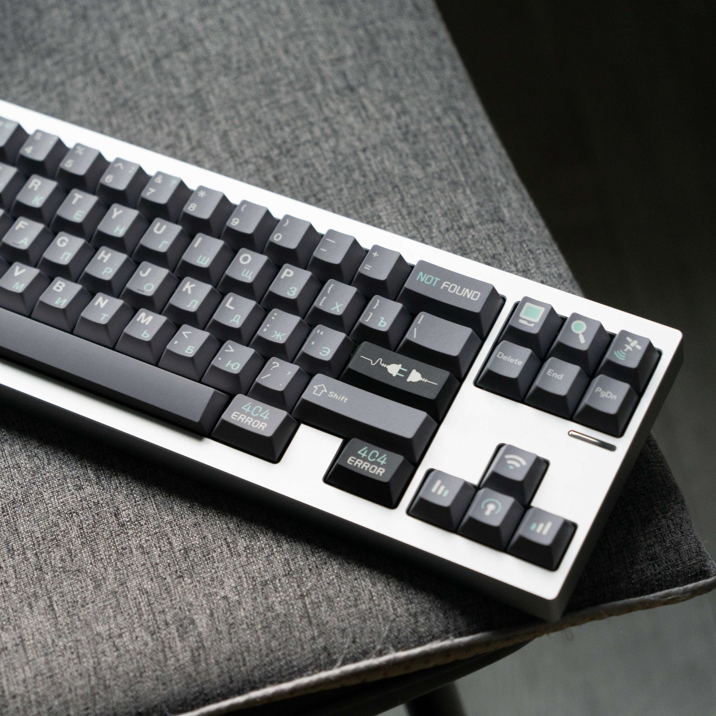 404 Error Keycaps Gray Black ANSI ISO