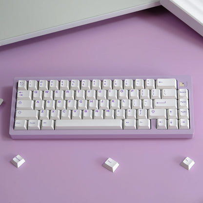 Aifei Purple on White ABS Doubleshot Cherry Keycaps