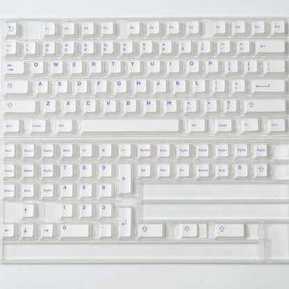 Aifei Purple on White ABS Doubleshot Cherry Keycaps