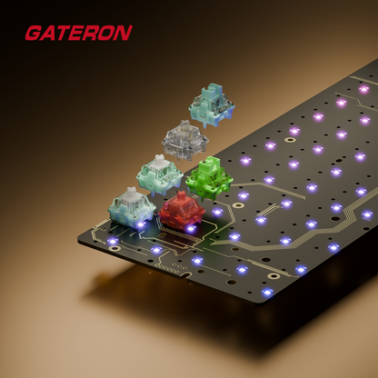 Retro Terminus Gateron GT60 Pro 8k Polling Rate + Frog Mini Legerra + Gateron Jade Emerald Tactile Hall Effect Kit