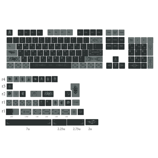 Dark Mystic PBT Keycaps Капачки за Механична Клавиатура