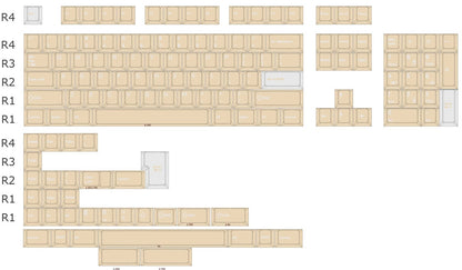 Cork PBT Dye Sub Keycaps Cherry Profile