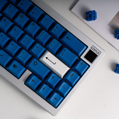 Armorsuit Black on Blue PBT Keycaps – Cherry Profile, 152 Броя