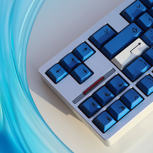 Armorsuit Black on Blue PBT Keycaps – Cherry Profile, 152 Броя