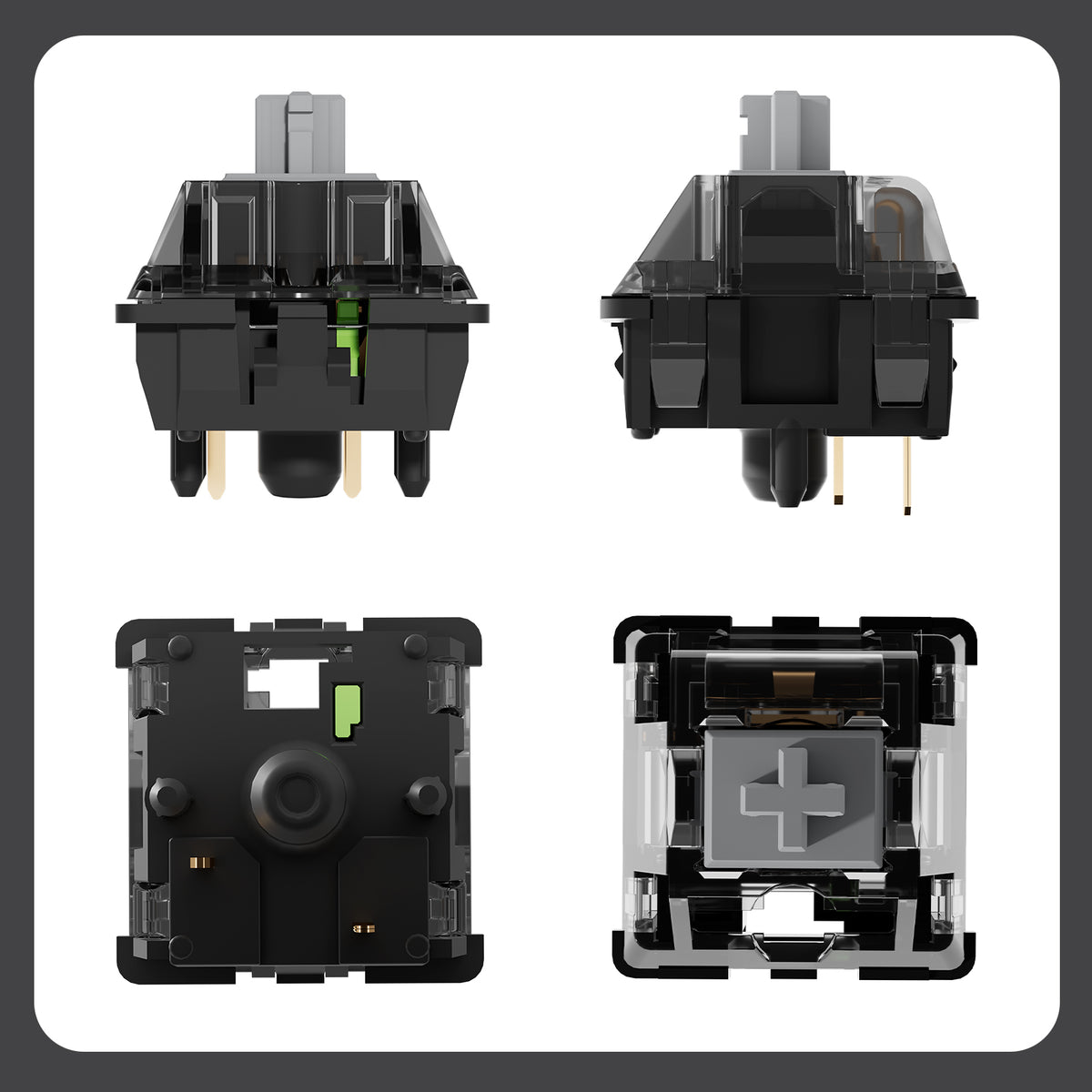 Yunzii Onyx Clicky Switch Кликащ Суич за Механична Клавиатура (кутия 35 броя) - TypeHero