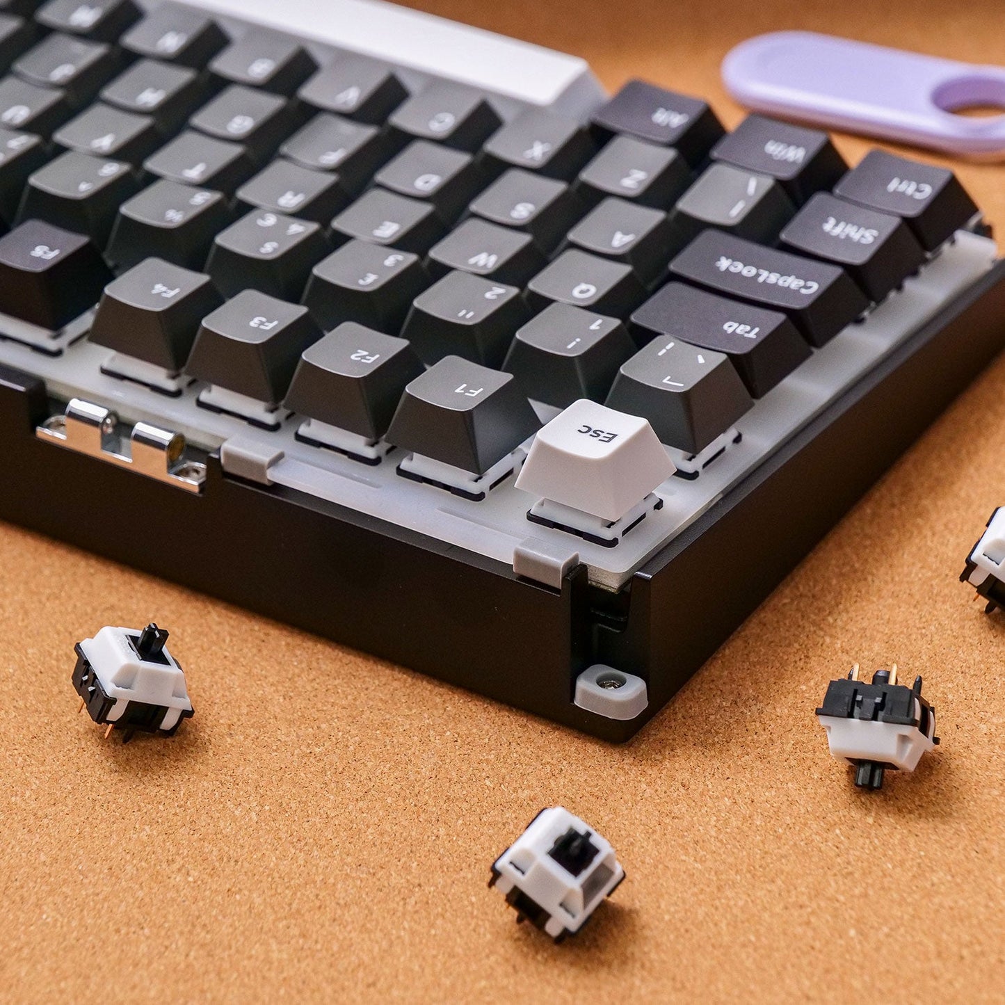 Monsgeek M1v5 x Akko Creamy Purple Pro / Akko Piano Pro v3 Linear (Pre-Built) 75% Aluminum Mechanical Keyboard (VIA) - TypeHero