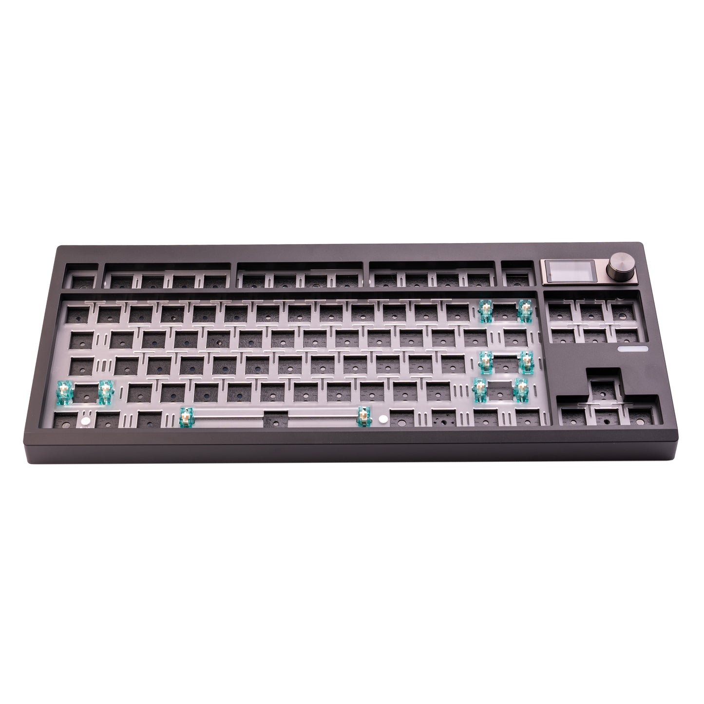 GMK87, 80% TKL Компактна Механична Клавиатура с LCD Екран и алуминиево копче за регулиране на силата на звука (VIA) - TypeHero