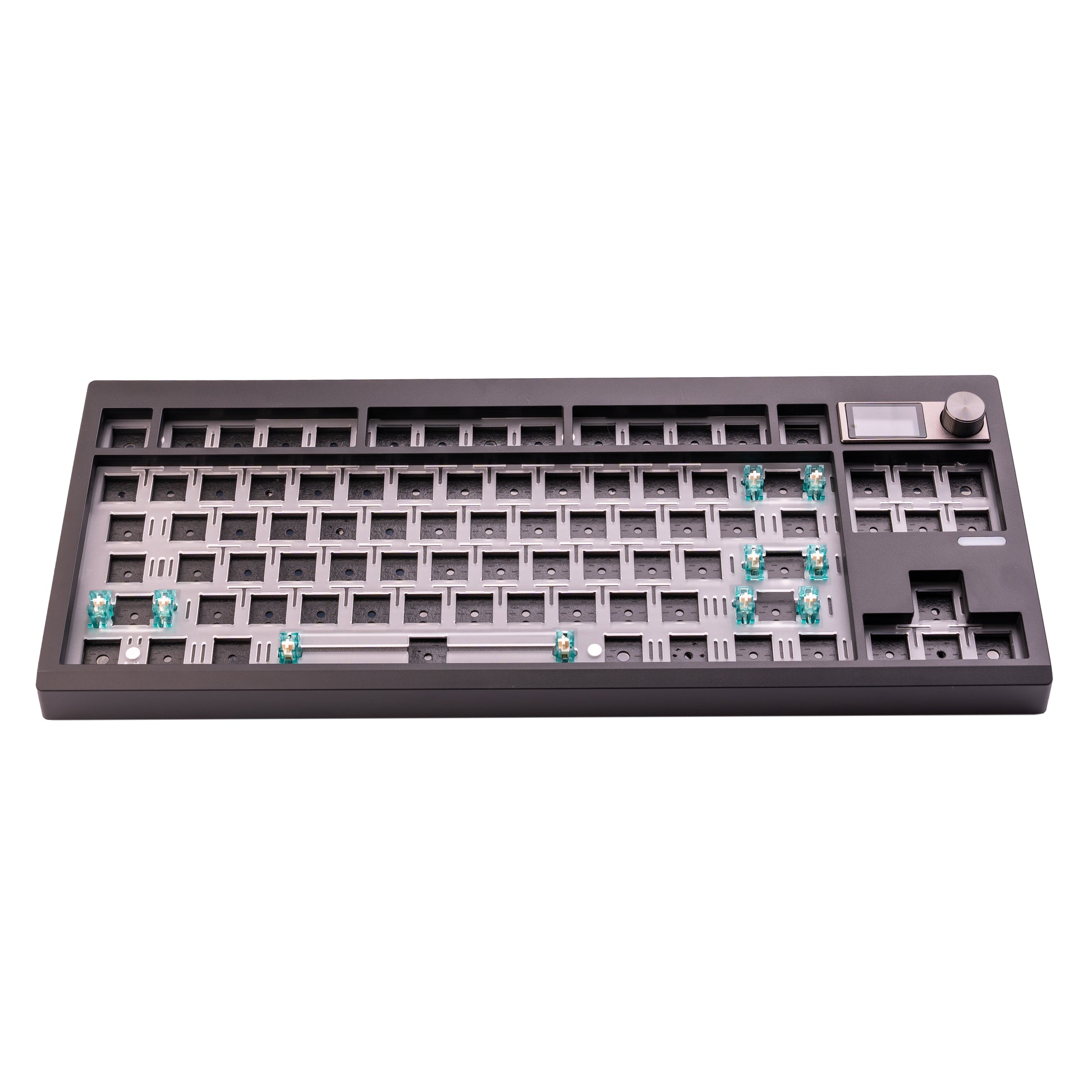 GMK87, 80% TKL Компактна Механична Клавиатура с LCD Екран и алуминиево копче за регулиране на силата на звука (VIA) - TypeHero