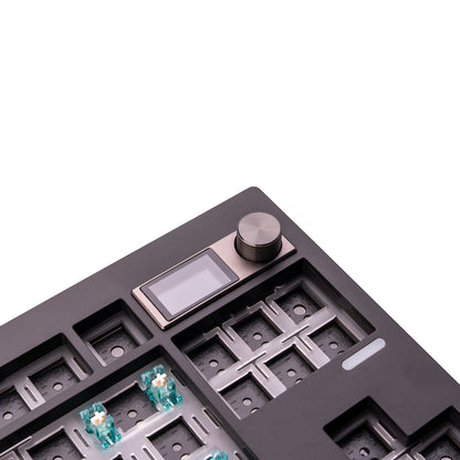 GMK87, 80% TKL Компактна Механична Клавиатура с LCD Екран и алуминиево копче за регулиране на силата на звука (VIA) - TypeHero