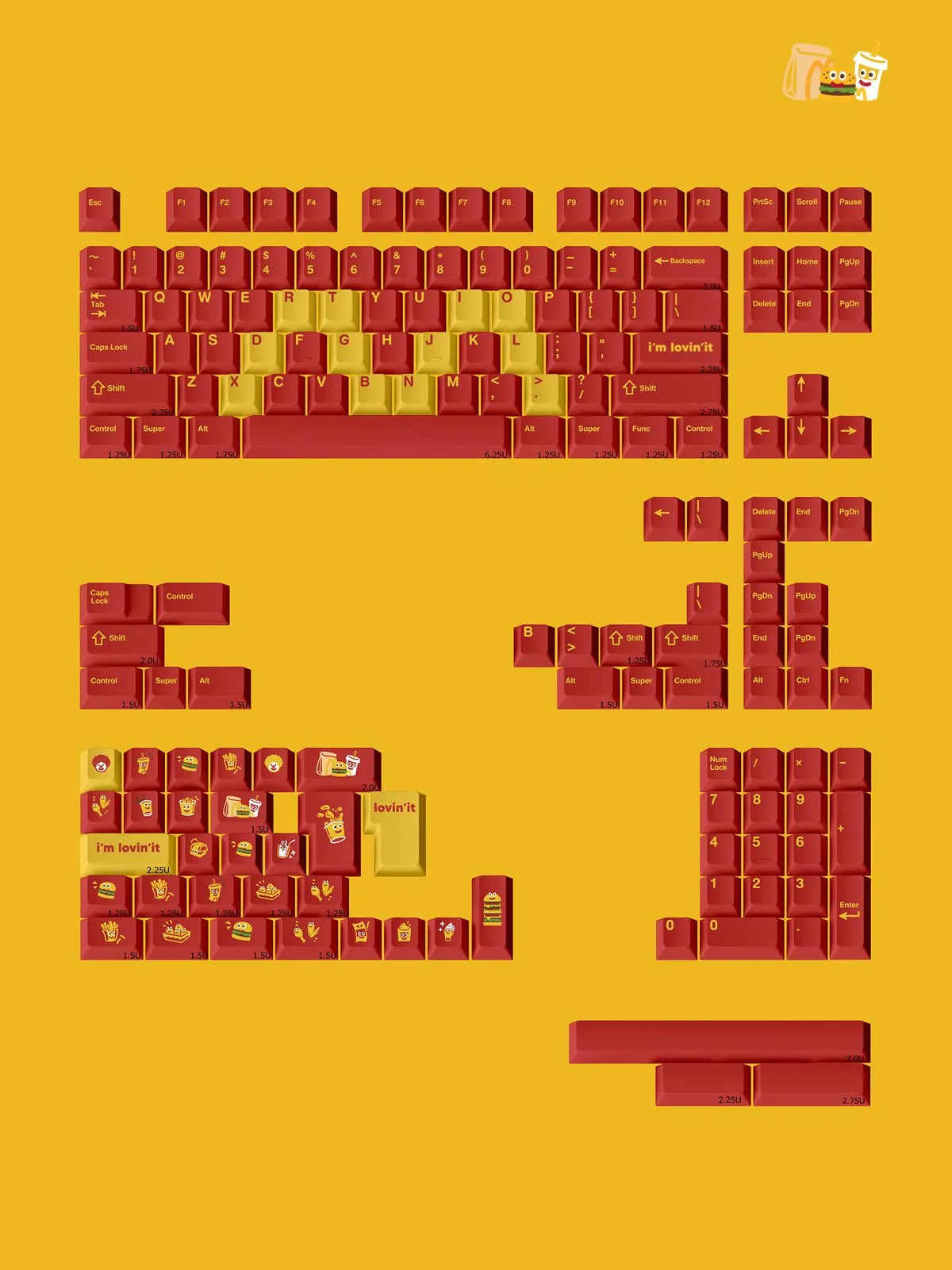 McDonalds Keycap Set PBT
