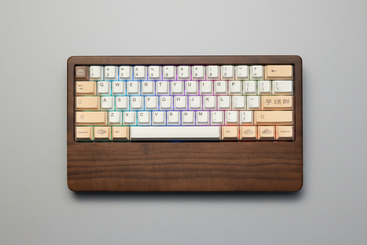 Creamy Walnut 60% Fully Custom Build Keyboard