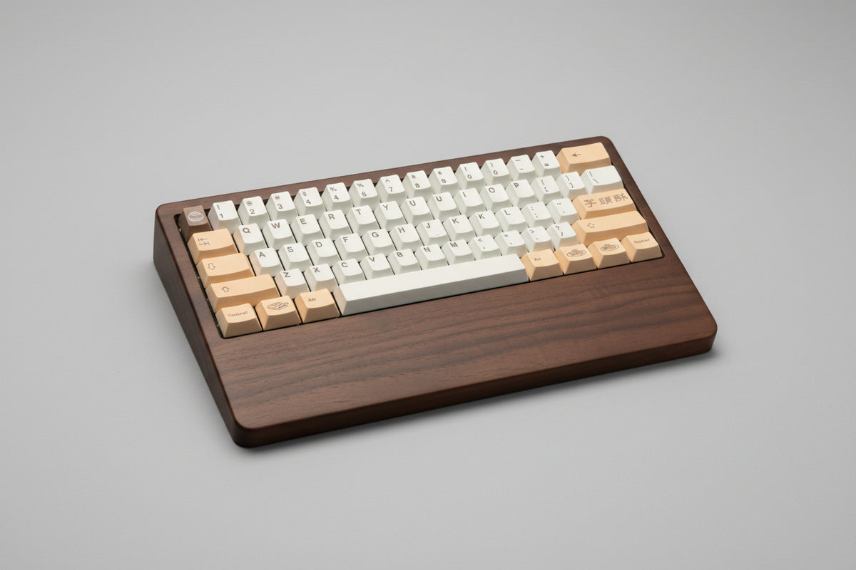 Creamy Walnut 60% Fully Custom Build Keyboard